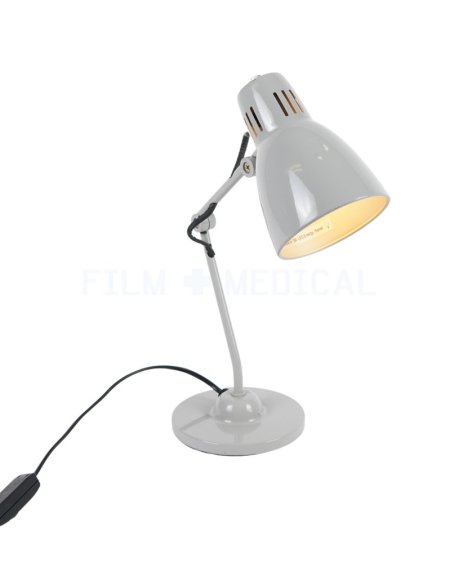 Grey Articulated Desk Lamp With Bulb